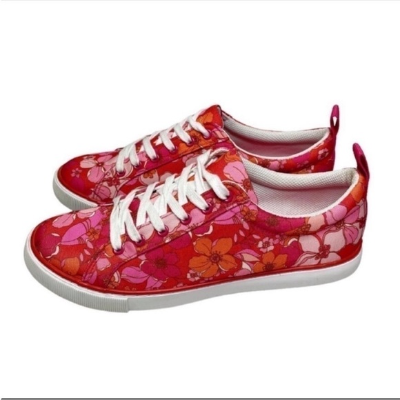 TALBOTS Willow Tossed Flowers Printed Sneakers size 9 - Picture 2 of 8